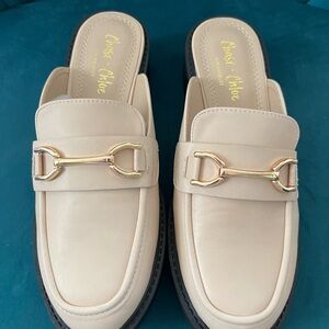 Chase + Chloe Cream Loafers